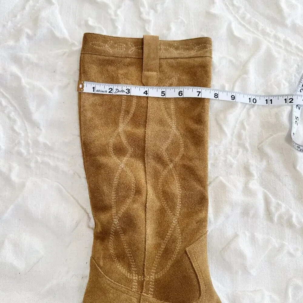 Marc Fisher Natural Edania Cowboy Boots Size 9.5 New